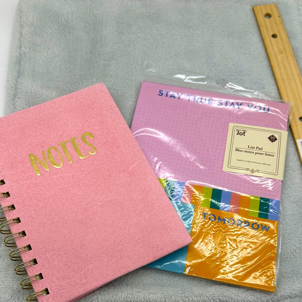 Notes Book & List Pad Lot of 2 books-Spiral Note book & list tear -off pages